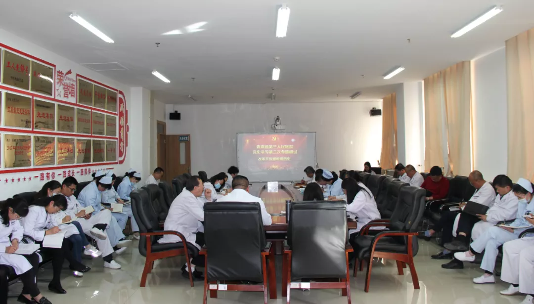青海省第三人民医院党委开展党史学习第三次专题研讨(图1)